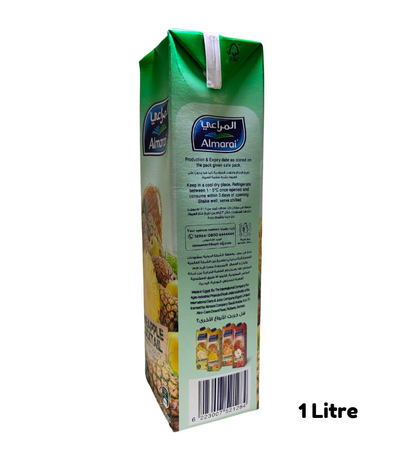 Almarai Pineapple Cocktail Nectar Juice - 1Litre - Image 2